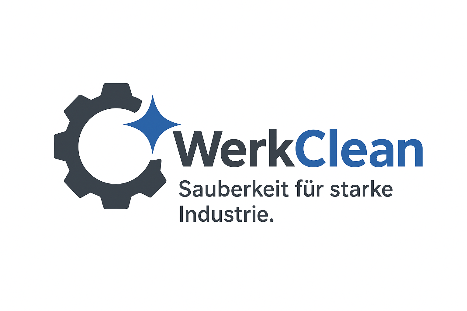 werkclean logo mit glänzendem zahnrad
